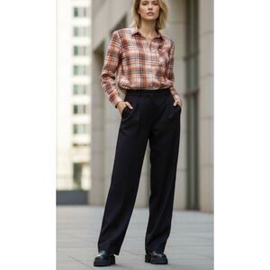 J. CREW WOMEN M *THE PERFECT SHIRT* VIBRANT PLAID COTTON LIGHTWEIGHT CASUAL MINT